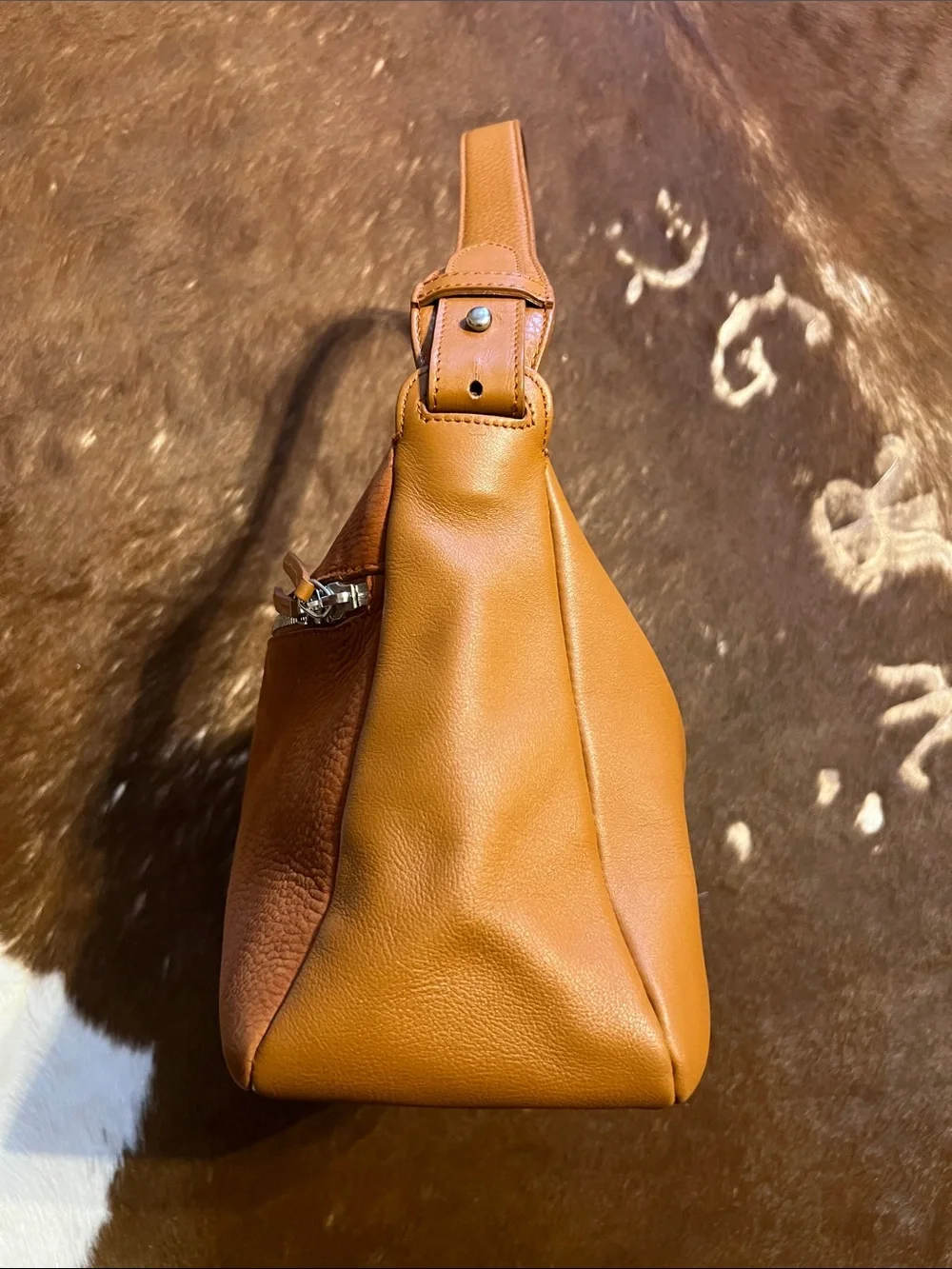 Vintage FURLA Shoulder Bag in Cognac Brown